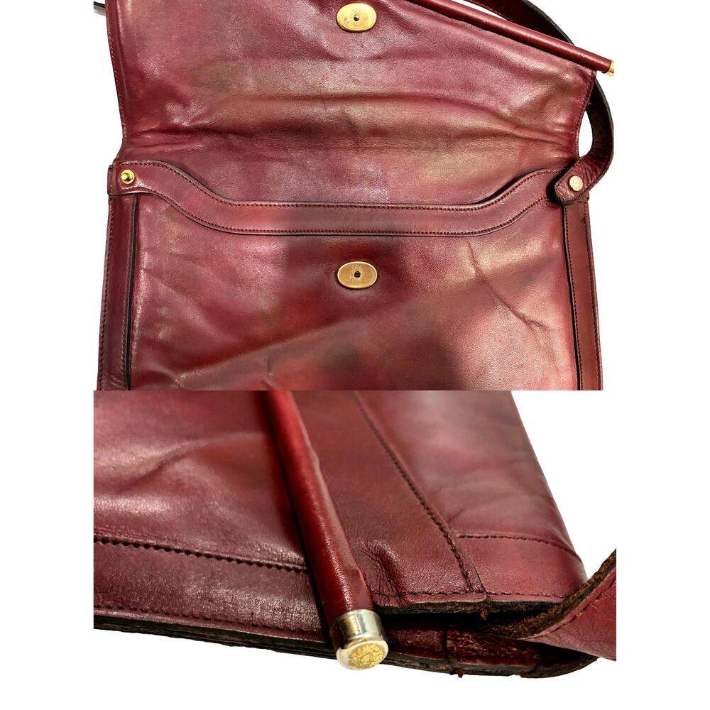 Vintage Etienne Aigner Cordovan Leather Envelope Clutch Shoulder Bag Handmade - Picture 11 of 14